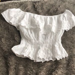 White cropped top great for Summer